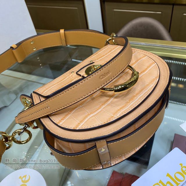 Chloe女包 克洛伊經典Tess鱷魚紋圓環小號馬術風格手袋 Chole肩背斜挎包  jjh1284
